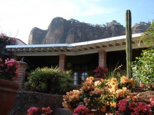 View of the hacienda on your cooking vacation in Mexico