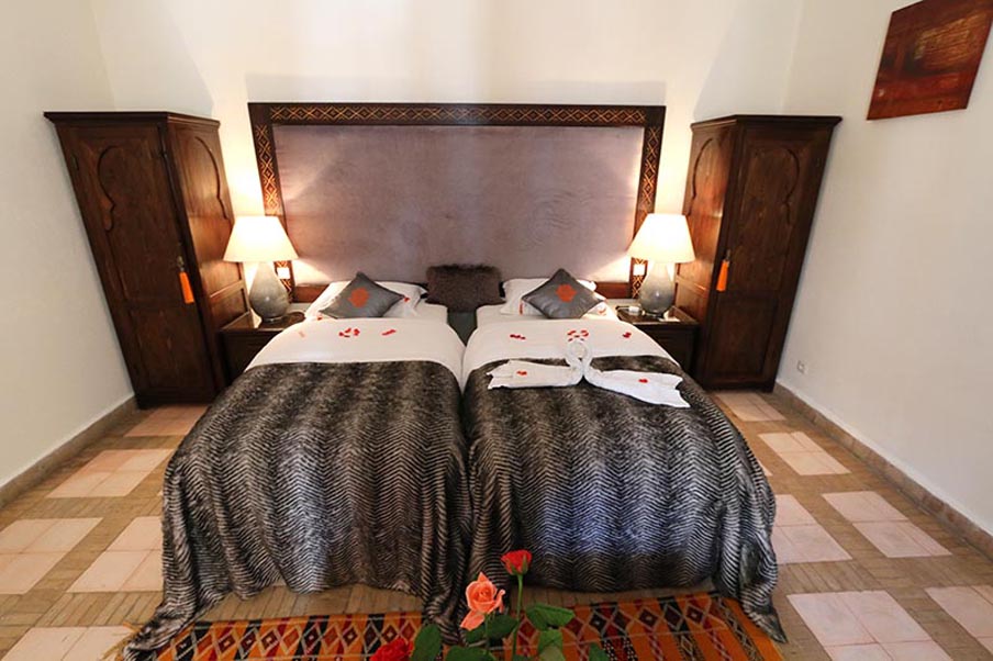 Image for Twin rooms in Essaouira hotel Da l'Ouissa during a culinary tour of Morocco