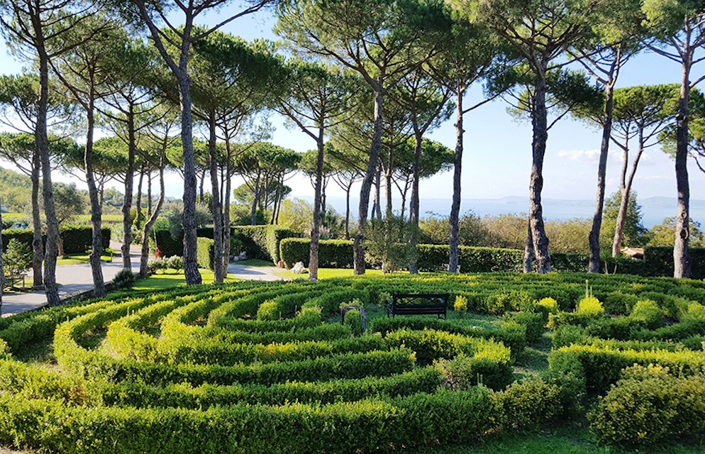 Image for The labyrinth and view from the park.