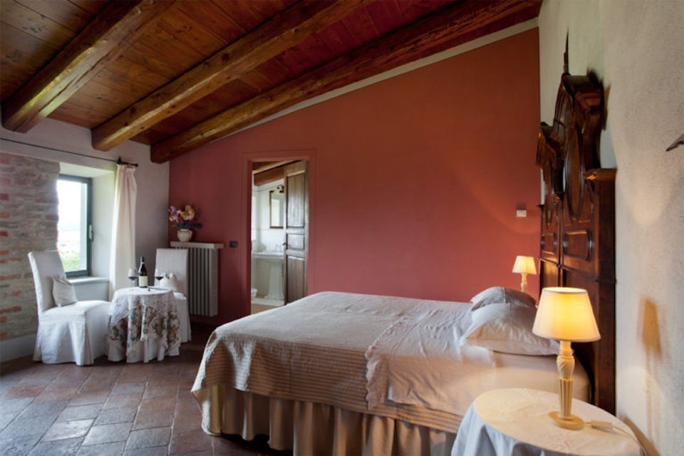 Image for One of the rooms at the Agriturismo Dindina in Piedmont.