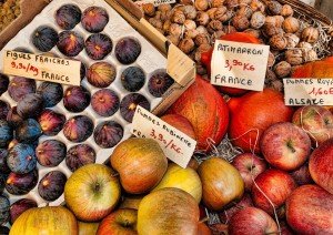 Fresh produce at market during your culinary vacation in Provence