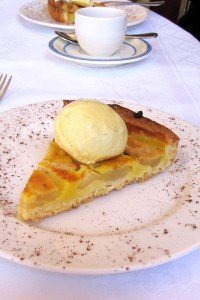Provencal tart on a culinary vacation in France
