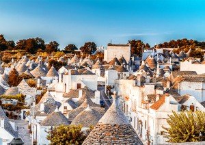 Visiting the trulli houses of Puglia.