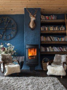Cooking vacation in the French Alps, sitting in a cozy living room at the chalet