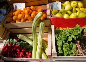 Vegetables for sale at the market during your cooking vacation in Sicily