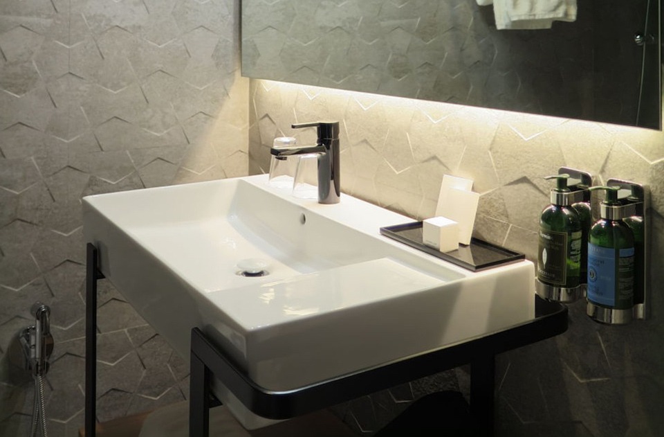 Image for Bathroom at the Tayko Hotel in Bilbao.