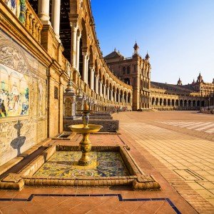 Plaza in Seville visited during your Culinary Vacation