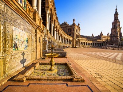 Plaza in Seville visited during your Culinary Vacation