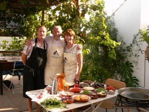 Paella class during Andalusia culinary tour