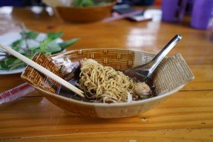 Thai noodle dish on a culinary tour of Thailand