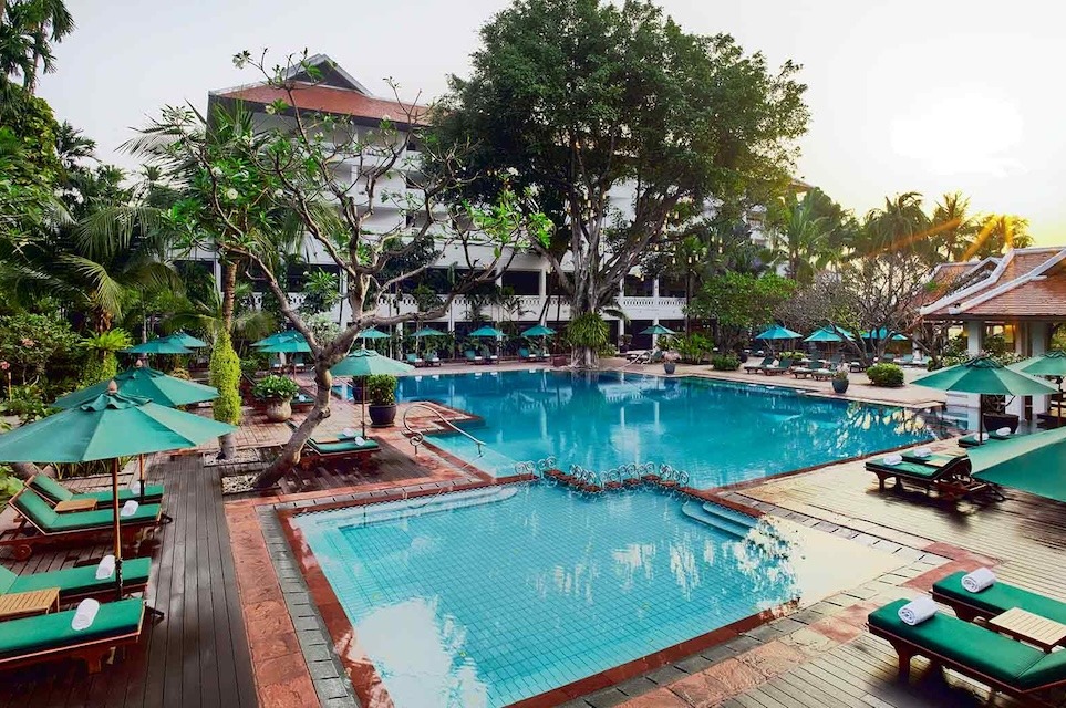 Pool at the Anantara Riverside resort in Bangkok.