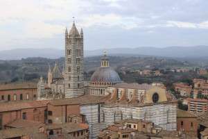 The beautiful cathedral of Siena.