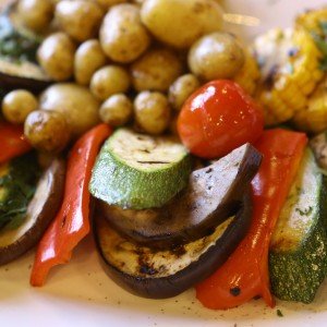 A plate of vegetables ready to enjoy