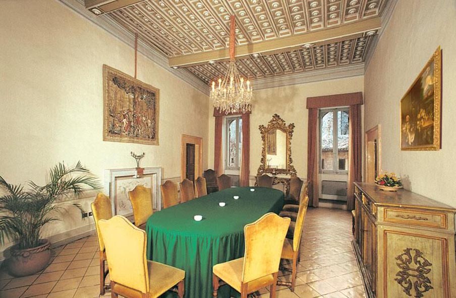 Image for Dining room at the palazzo, home for your culinary tour of Italy
