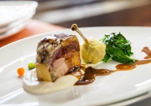 Gourmet dinner at the Villa Abbazia, home for your cooking vacation in the Veneto