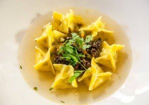 Pasta dish at the Villa Abbazia, home for your cooking vacation in the Veneto