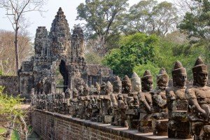 Angkor Thom ruins seen during your culinary tour of Cambodia