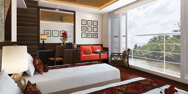 Image for Stateroom with twin beds during your culinary tour on the Mekong River