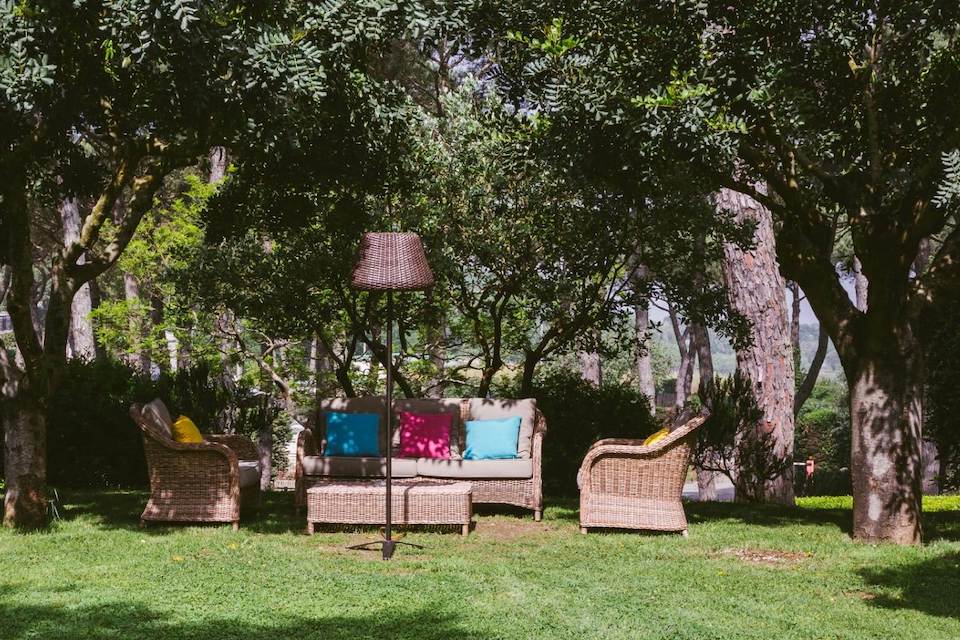 Image for Relaxing in the extensive gardens around the hotel.