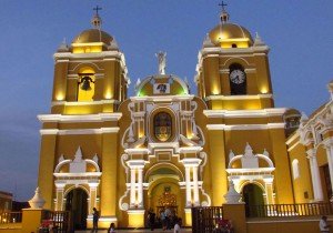 Trujillo by night on a Peru cooking vacation