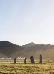 Standing stones during a tour to Scotland