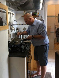 Preparing lunch in Positano