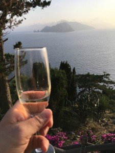 Toast during an excursion on Italy's Amalfi Coast during a culinary tour