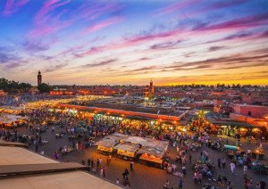 Sunset view of Marrakech, one of your homes during your Luxury Morocco Culinary Tour