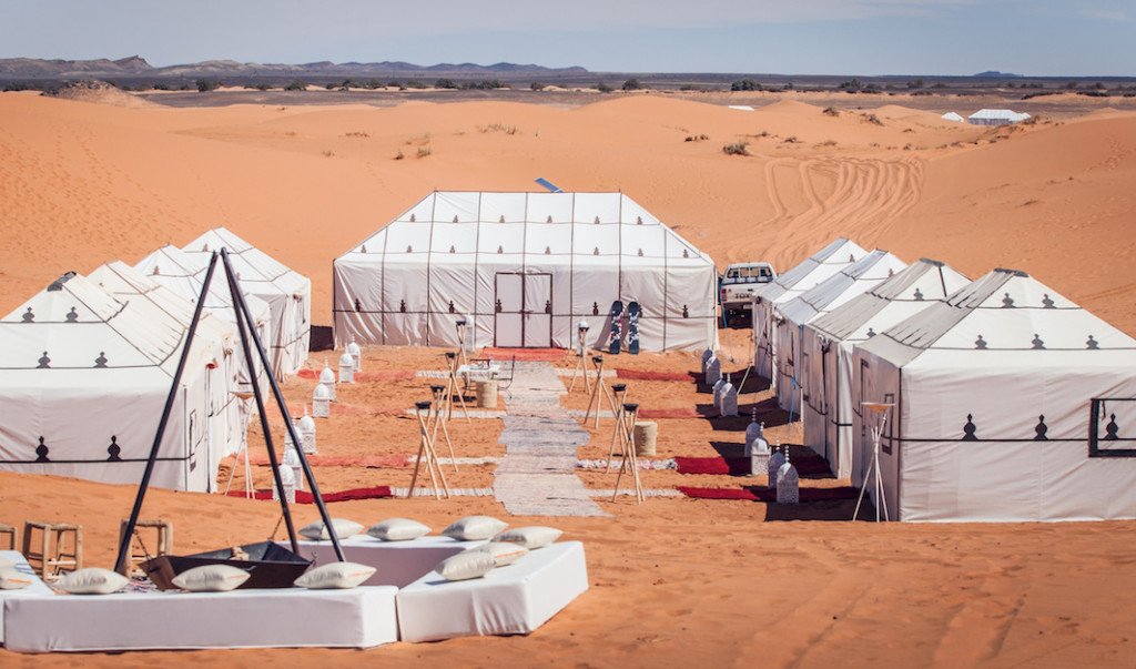 Image for Luxury tent camp in the Saraha, visited during your culinary tour of Morocco