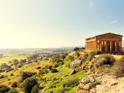 Temple of Concordia visited on you Sicily cooking vacation