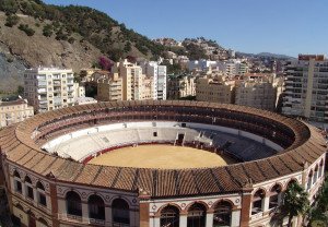 The arean of Malaga, visited during your culinary tour of Spain