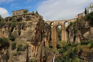 The dramatic "El Tajo" in Ronda, visited on a cooking vacation in Spain