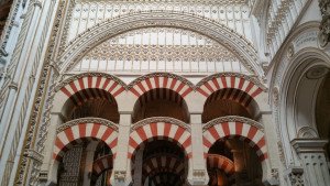 Detail of the Mesquita de Cordoba visited on a cooking vacation in Spain