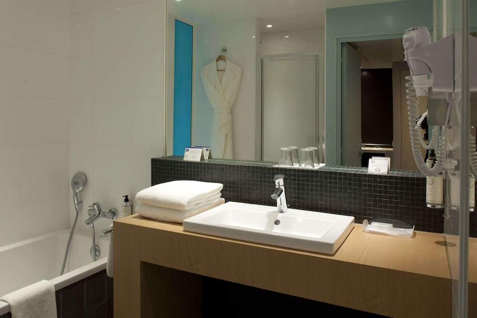 Image for Bathroom at the La Paix hotel in Reims, home for your wine tour of champagne country