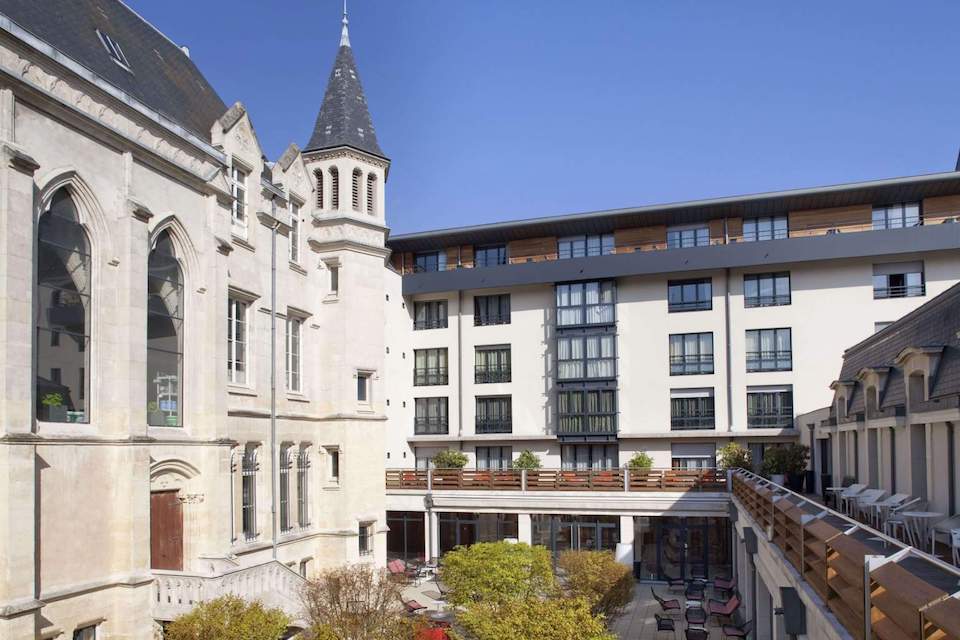 Exterior at the La Paix hotel in Reims, home for your wine tour of champagne country