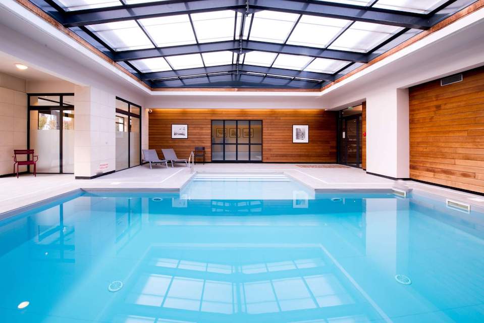 Image for Swimming pool at the La Paix hotel in Reims, home for your wine tour of champagne country