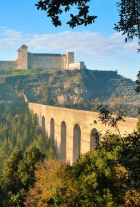 A beautiful day in the town of Spoleto, Umbria.