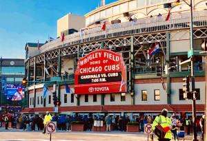 The famed Wrigley Field in Chicago