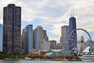 View of Navy Pier during a culinary tour of Chicago