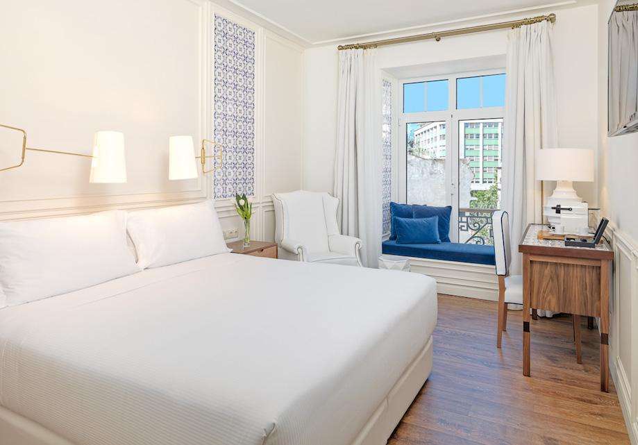 Image for Bedroom at the hotel in Lisbon during your culinary tour of Portugal
