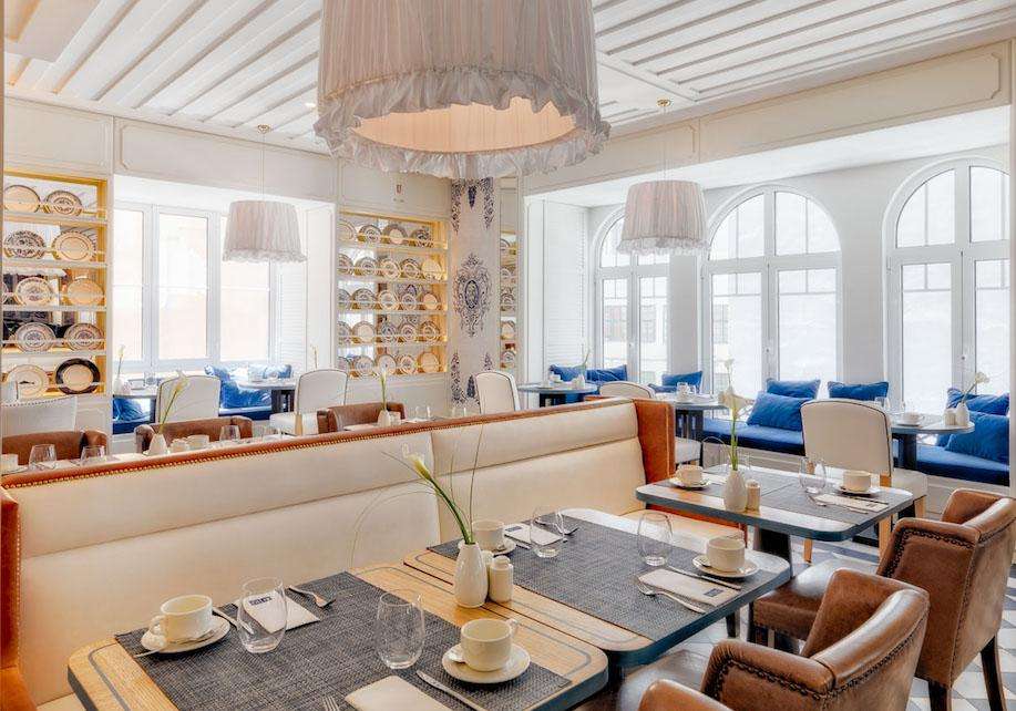 Image for Breakfast room at the hotel in Lisbon during your culinary tour of Portugal