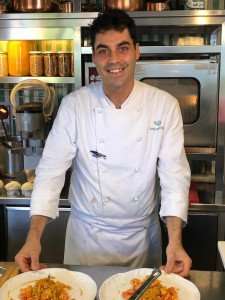 Sous Chef Nicola teaching cooking classes at Don Alfonso 1890.