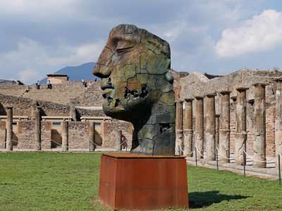 The ruins of Pompeii during a culinary vacation on the Amalfi Coast.