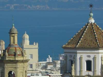A view of the city of Cadiz on a Spain wine tour.