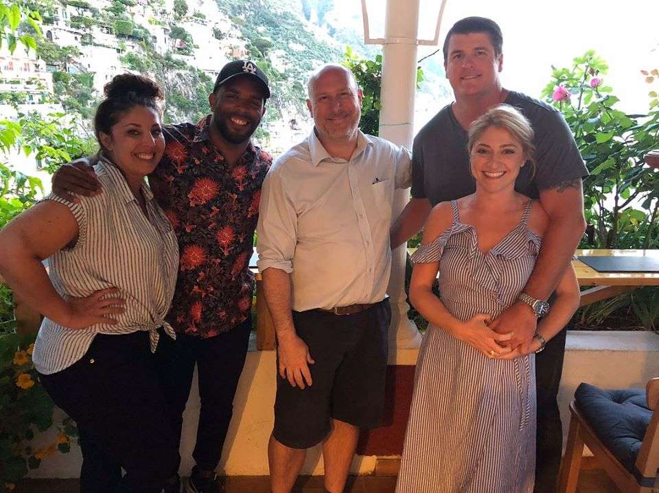 Enjoying a cooking class in Positano with The International Kitchen.