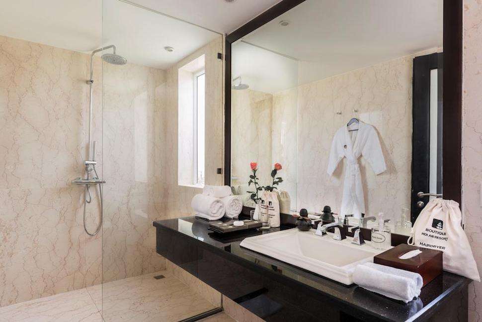 Image for Bathroom at the Boutique Hoi An Resort, home for your Vietnam culinary tour.