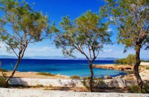 A day at the beach during your Greek cooking vacation.