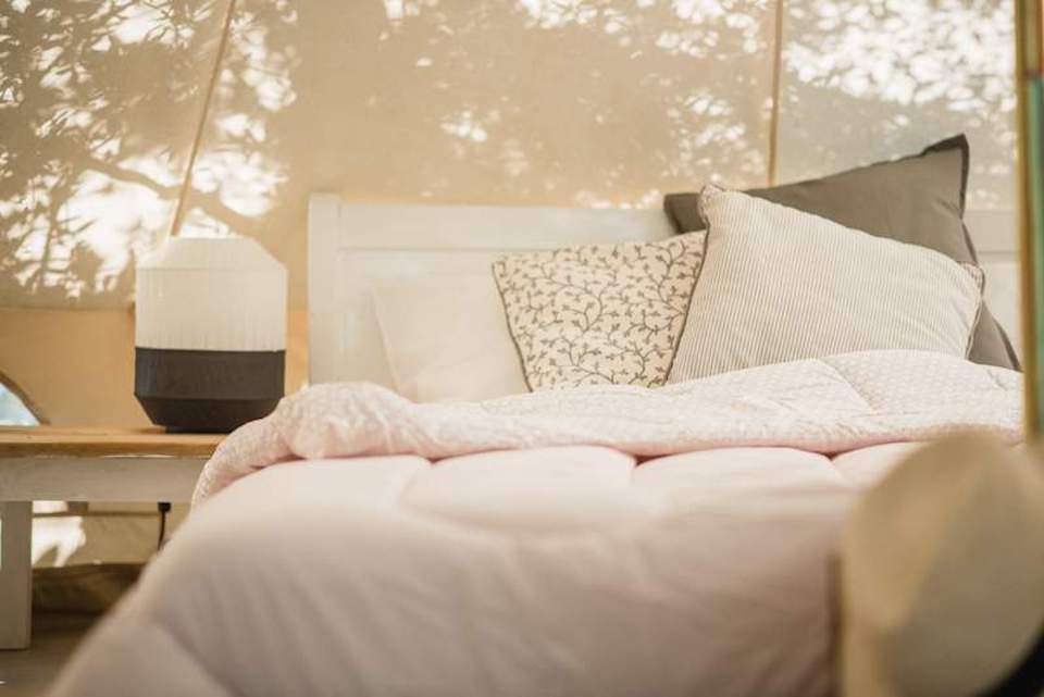 Image for Bed at the safari tent on your Greek cooking vacation.