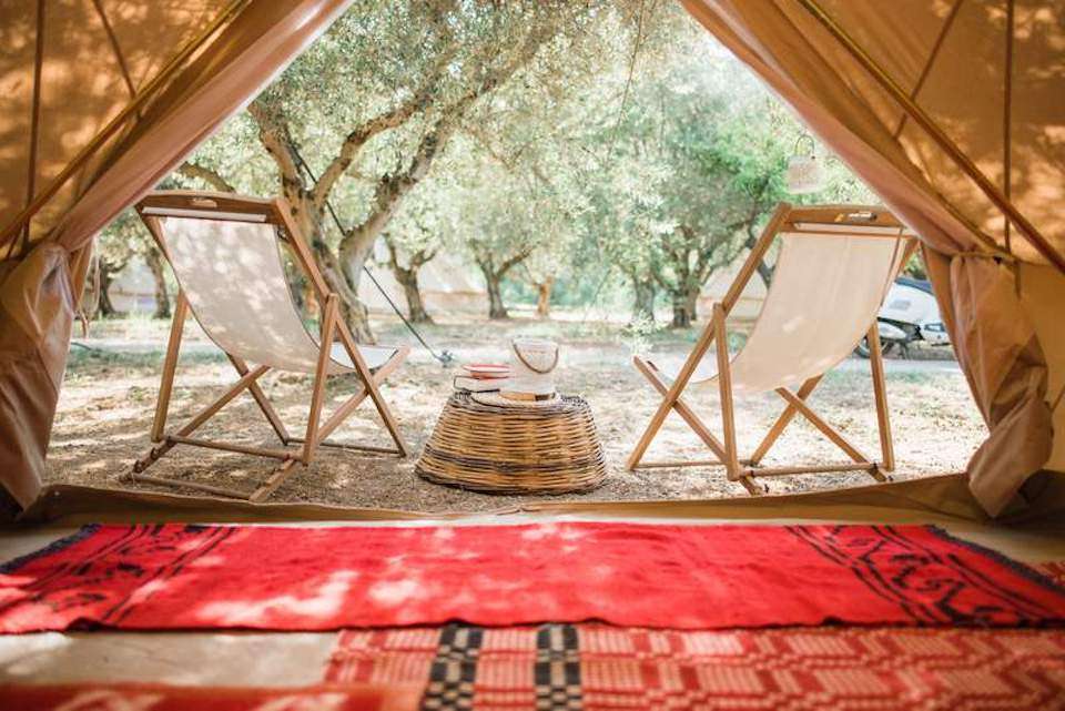 Image for View from the safari tent on your Greek cooking vacation.