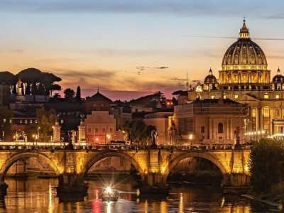 A few of the Roman skyline on a culinary tour of Italy.